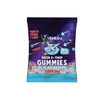 Delta 8 + THCP – Vegan Gummies 5000mg – Blue Raspberry - Venera